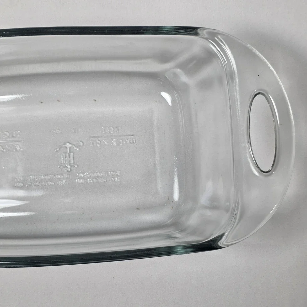 Anchor Hocking Baking Dish 1.5qt Clear Glass Rectangle Bread Loaf 5